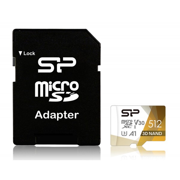 SILICON POWER κάρτα μνήμης Superior Pro microSDXC UHS-I, 512GB, Class 30