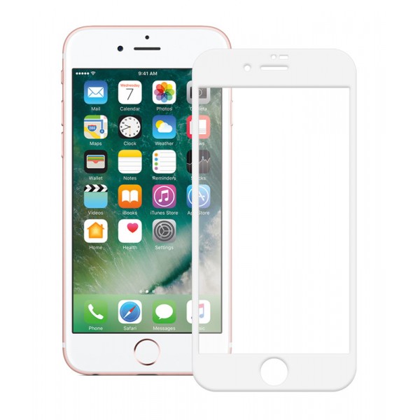 POWERTECH Tempered Glass 5D Full Glue για iPhone 7, White