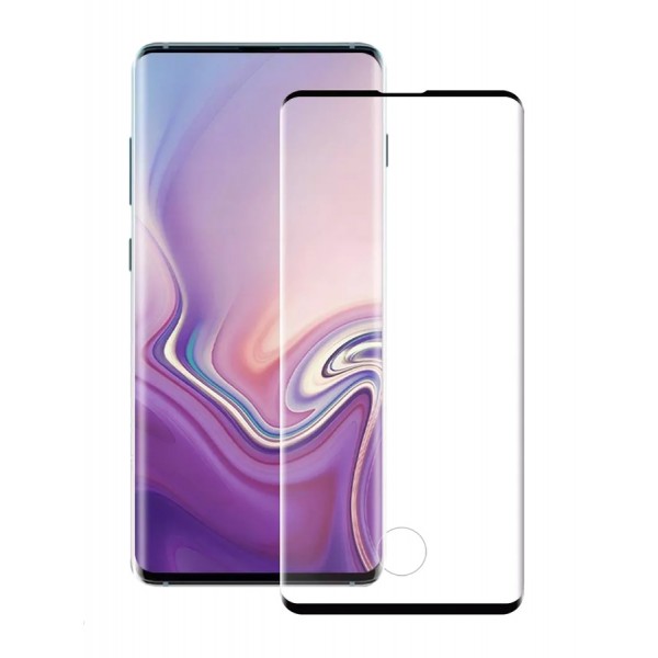 POWERTECH Tempered Glass 3D Half Glue, Samsung S10, μαύρο