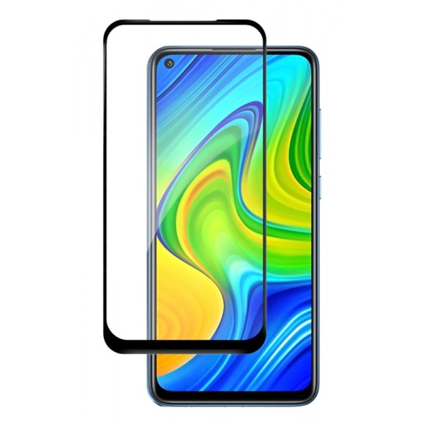 POWERTECH Tempered Glass 5D, full glue, για Xiaomi Redmi Note 9, μαύρο