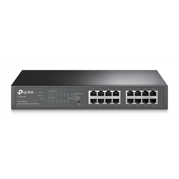 TP-LINK easy smart switch TL-SG1016PE, 16-Port Gigabit, PoE+, Ver. 3.0