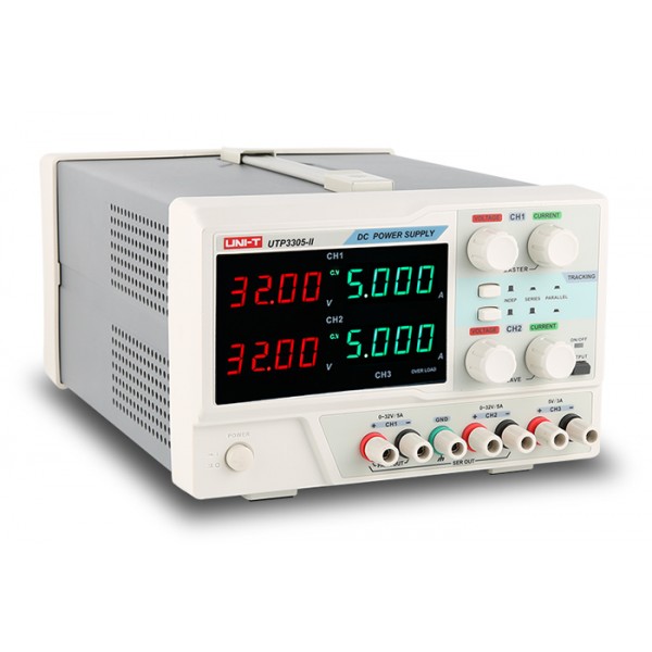 UNI-T DC power supply UTP3305-II, 3 καναλιών, 2x 0~32V/0~5A, 1x 5V/3A