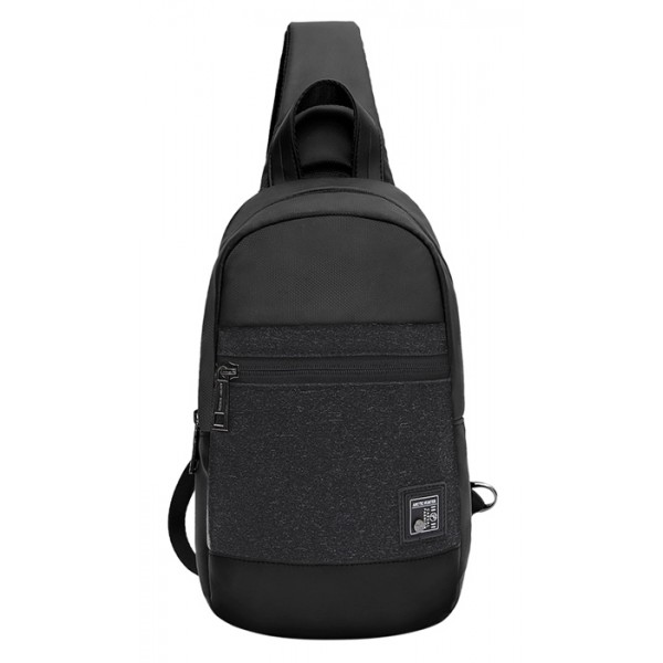 ARCTIC HUNTER τσάντα Crossbody XB0060 με θήκη tablet, αδιάβροχη, μαύρη