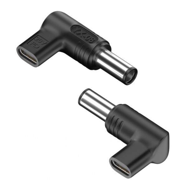 POWERTECH αντάπτορας τροφοδοσίας YX-08, USB-C σε Dell 7.4x5mm, μαύρος