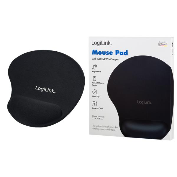 Mousepad GEL Wrist Rest LogiLink ID0027 Black