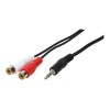 Cable Audio 3.5mm/M - 2 x RCA/F 5m Logilink CA1045