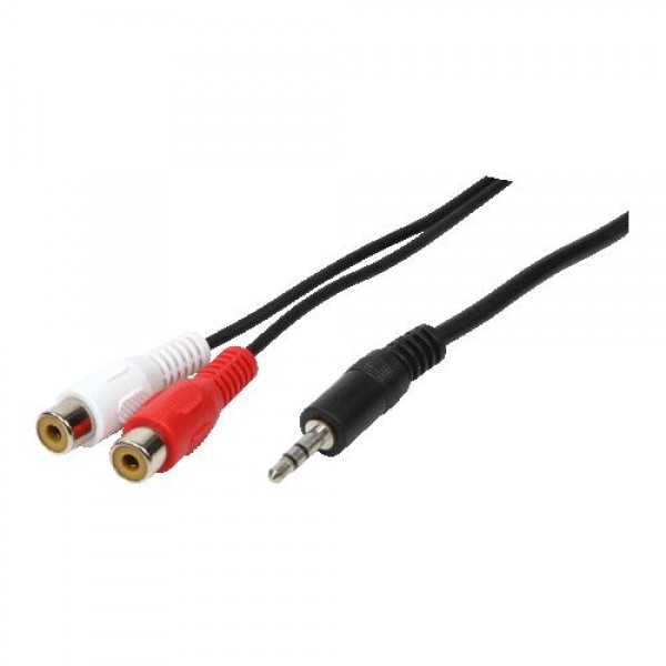 Cable Audio 3.5mm/M - 2 x RCA/F 5m Logilink CA1045