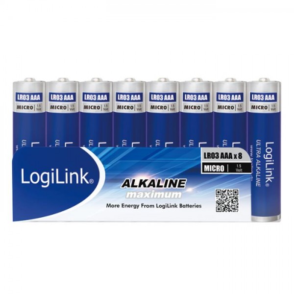 Battery AAA Alkaline Logilink LR03F8 8pcs