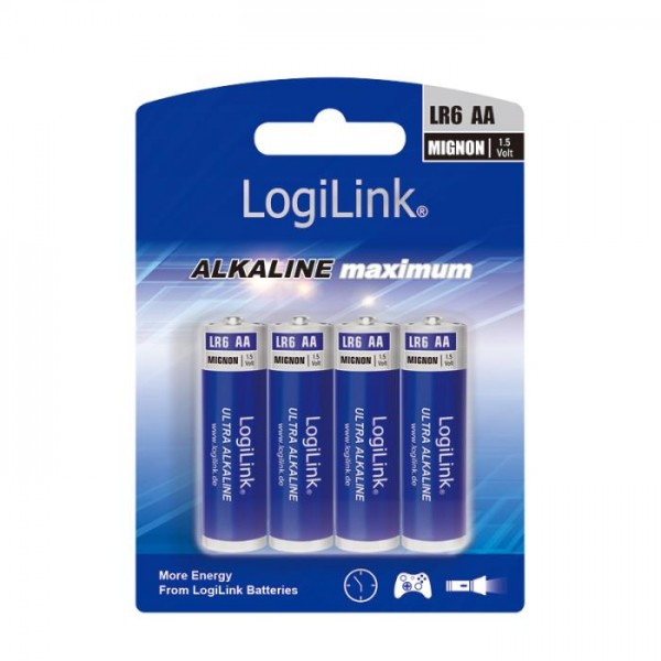 Battery AA Alkaline Logilink LR6B4 4pcs