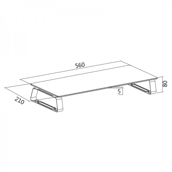 Glass Tabletop Monitor Riser Logilink BP0027