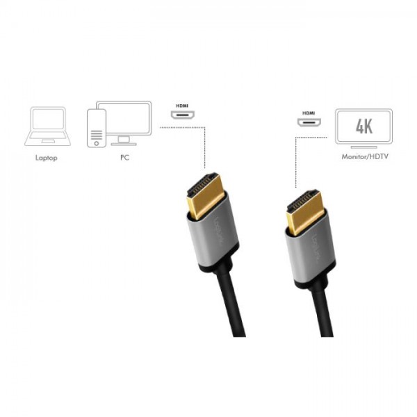 Cable HDMI M/M 1m 4K/60Hz Bulk Logilink CHA0100