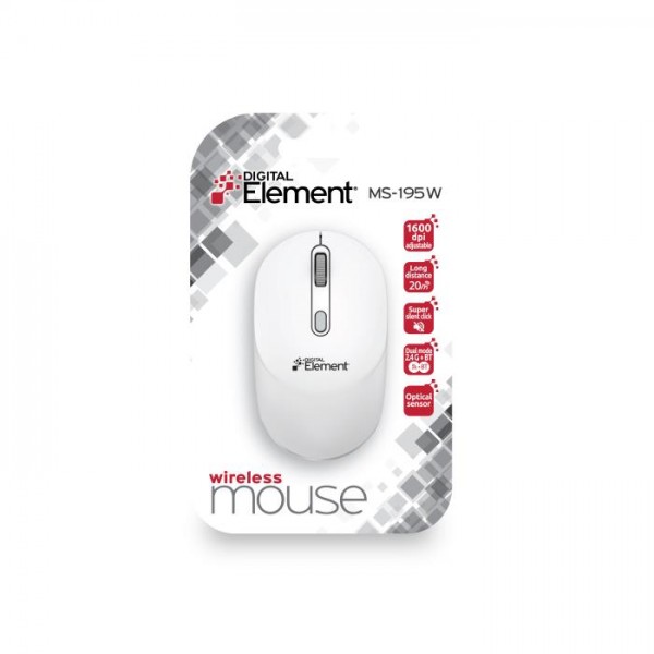 Mouse Wireless 2.4 GHz & Bluetooth Element MS-195W