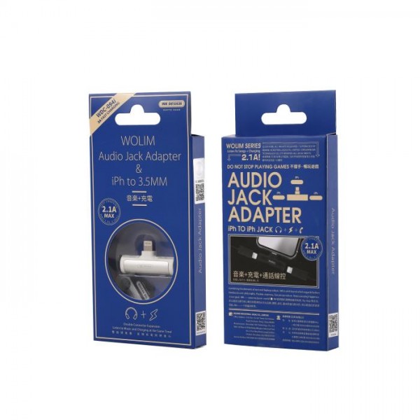 Adaptor 2in1 Lighting to 2xFemale Lighting WK WDC-094i White