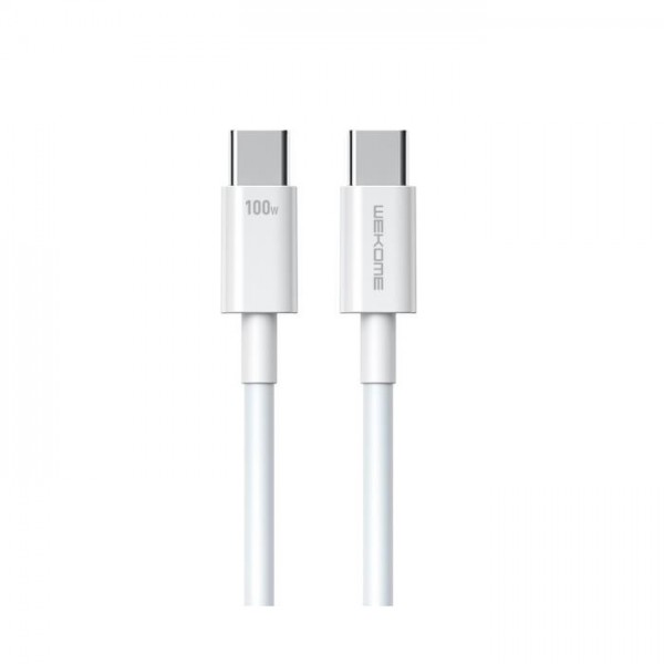 Charging Cable WK 100W TYPE-C/TYPE-C White 1m WDC-182 5A