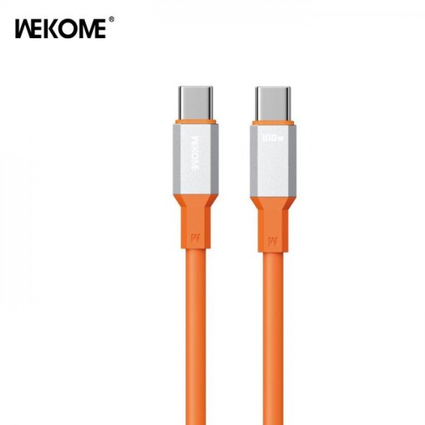 Charging Cable WK 100W TYPE-C/TYPE-C Tint II Orange 1,2m WDC-17