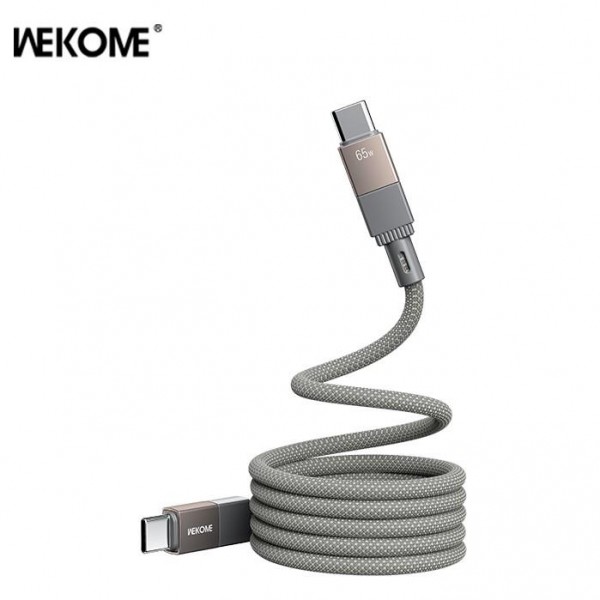 Charging Cable WK 65W TYPE-C/TYPE-C Grey 1m WDC-46