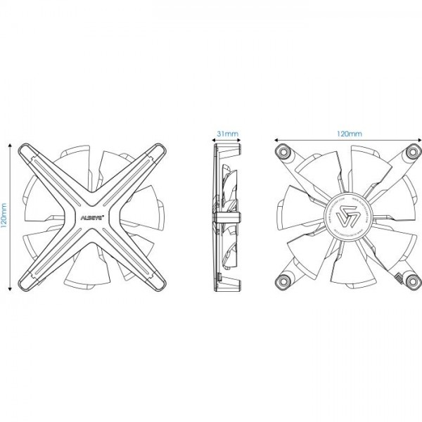 Case Cooler 12cm RGB-Fan Kit Alseye X12