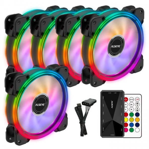 Case Cooler 12cm RGB-Fan x5 kit Alseye HALO 4.0