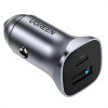 Car Charger UGREEN CD130 24W PD+USB QC3.0 Silver 30780