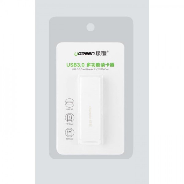 Card Reader UGREEN CM104 USB 3.0 White 40753