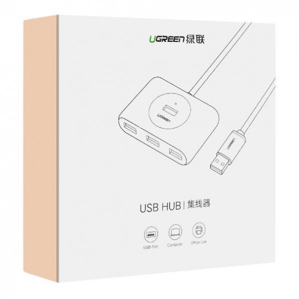 Hub USB 3.0 UGREEN CR113 White 20283