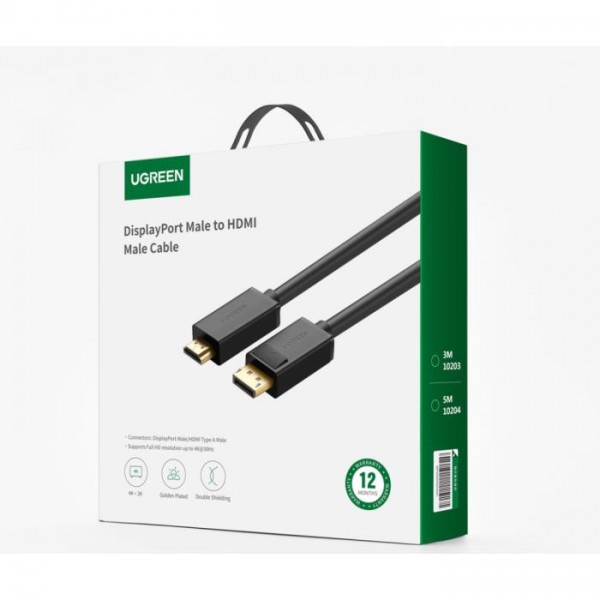 DP to HDMI 1m UGREEN DP101 Black 10238