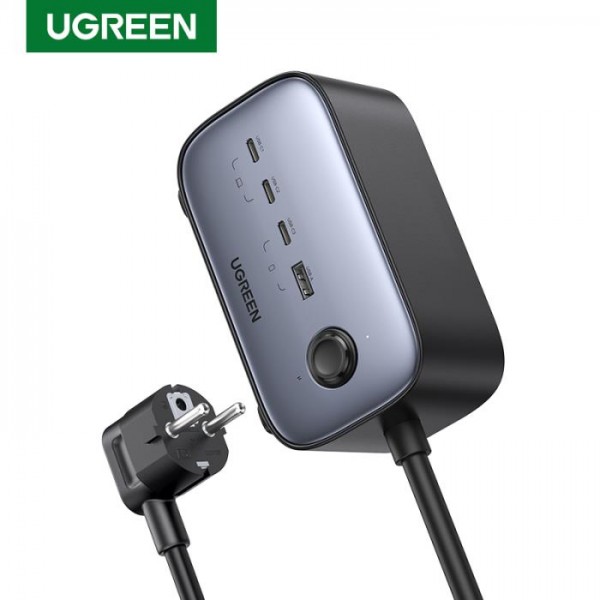 Charger GaN III UGREEN CD268 100W PDx3 & QC3.0x1 & ACx2 60167