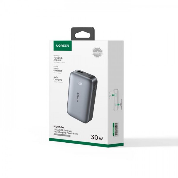 Power Bank UGREEN 10000mAh 30W PDx1 & QC3.0x1 PB502 25185 Grey