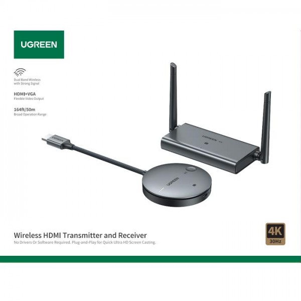 HDMI Wireless Transmitter and Receiver 4K/30Hz UGREEN CM586 90909A