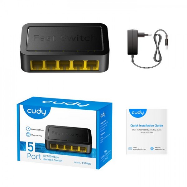 Fast Εthernet 5 port switch Cudy FS105D