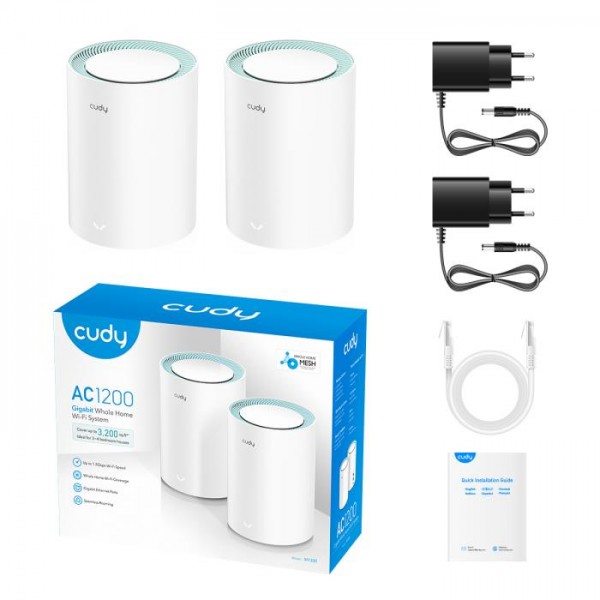 Mesh Wi-Fi Gigabit AC1200 Cudy M1300(2-Pack)