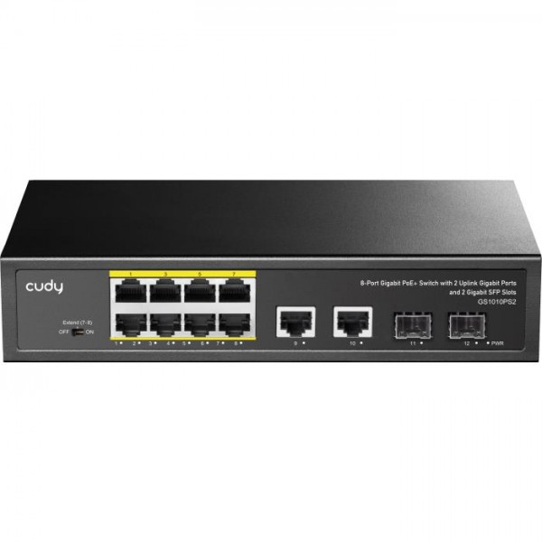 Gigabit 10port Switch PoE Cudy GS1010PS2