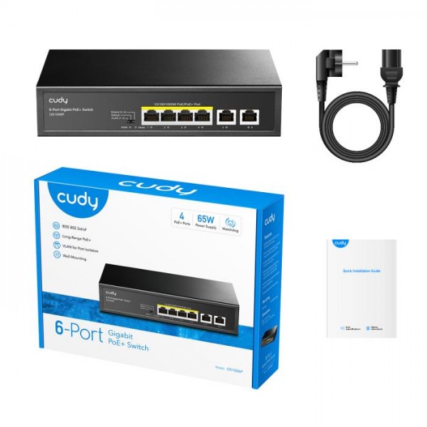 Gigabit 6port switch PoE Cudy GS1006P