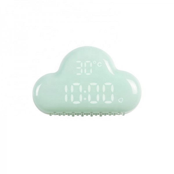 Designnest® AlarmClock Cloud |MUID| Ρολόι/ξυπνητήρι/θερμόμετρο συννεφάκι (Πράσινο)