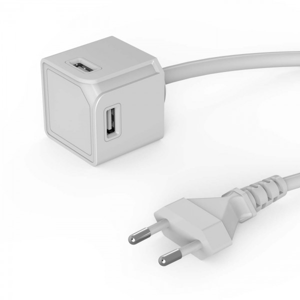 Allocacoc® PowerCube |USBcube Extended USB A| Πολύπριζο 4 θέσεων USB-A - Λευκό - 10464WT/EUEUMC