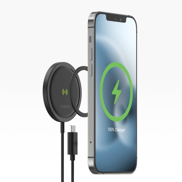 Mophie Snap+ Wireless Charger Μαγνητικός αντάπτορας φόρτισης ισχύος 15W σε χρώμα μαύρο