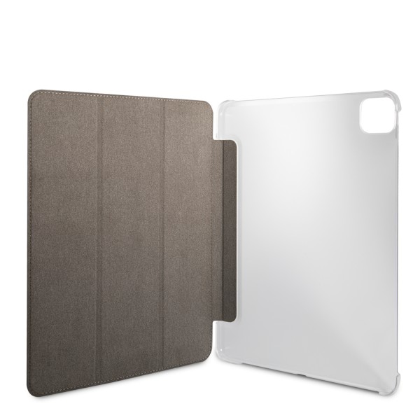 Guess 4G Logo Saffiano Collection Book Cover Θήκη κατάλληλη για Apple iPad Pro 2021 12,9″ Space Grey #GUIC12G4GFGR