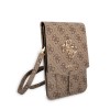 Guess “Wallet Bag 4G Big Logo” Pouch with cord Τσαντάκι κατάλληλο για smartphone Small / Medium (170x95mm) με κορδονάκι (Καφέ – GUWBG4GFBR)