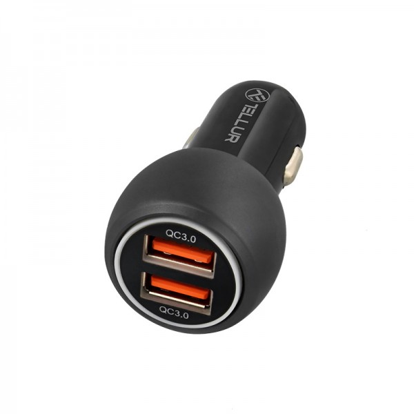 Tellur Dual USB Car Charger with QuickCharge 3.0 / 6A φορτιστής αυτοκινήτου δύο υποδοχών 36W