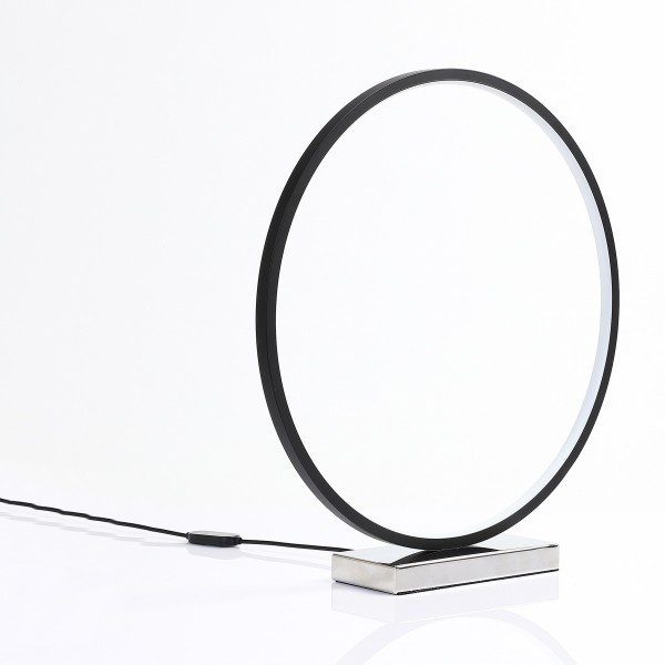 Designnest Round Table Lamp |Heng| Σφαιρική διακοσμητική λάμπα διαμέτρου 35 εκατοστών με ροοστάτη (Μαύρο)