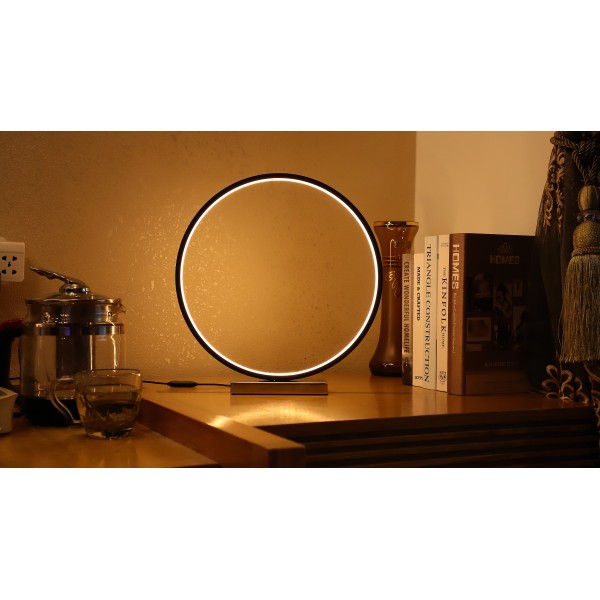 Designnest Round Table Lamp |Heng| Σφαιρική διακοσμητική λάμπα διαμέτρου 35 εκατοστών με ροοστάτη (Μαύρο)