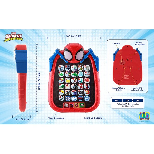 eKids Spiderman Spidey & Friends Learn & Play Tablet #SA-165