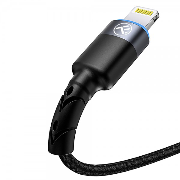 Tellur Data Cable USB To Lightning with LED Light, 2A, 2m, nylon, black