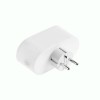 Tellur Smart WiFi AC Dual Plug Διπλή Εξωτερική Πρίζα Ρεύματος WiFi με Ένδειξη ενεργειακής κατανάλωσης σε λευκό χρώμα