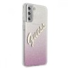 Guess Glitter Gradient Script Logo Θήκη προστασίας από σιλικόνη – Samsung Galaxy S21 (Pink/Glitter)