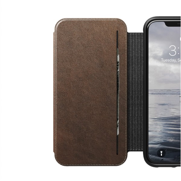 Nomad Rugged Tri-Folio Δερμάτινη Θήκη Πορτοφόλι iPhone Xs Max – Rustic Brown (NM21TR0H50)