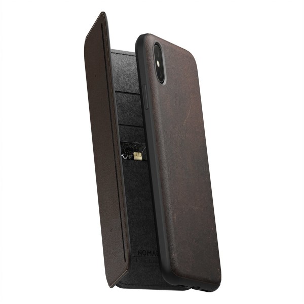 Nomad Rugged Tri-Folio Δερμάτινη Θήκη Πορτοφόλι iPhone Xs Max – Rustic Brown (NM21TR0H50)