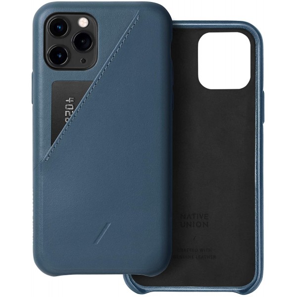 Native Union Clic Card Δερμάτινη Θήκη προστασίας για Apple iPhone 11 Pro με υποδοχή για κάρτες – μπλε