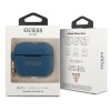 Guess Printed Logo Silicone Case Θήκη προστασίας από σιλικόνη για Apple Airpods Pro (Blue/Glitter)