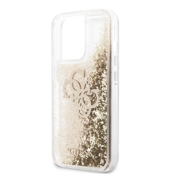 Guess “4G Logo Collection” Θήκη προστασίας – iPhone 13 Pro (Clear/Glitter Gold)